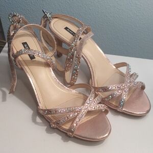 Alex Marie Women's Sparkling Rose Gold Heels